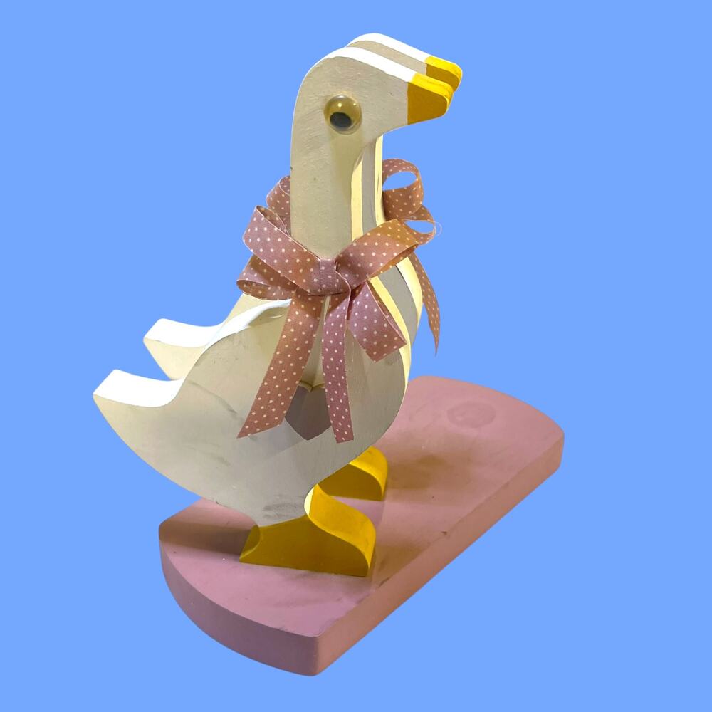 Vintage Wooden Goose Napkin Letter Holder Country Cottage Decor